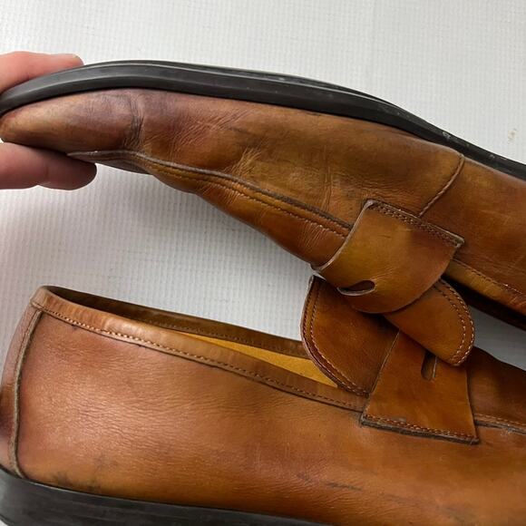 Magnanni Vince Penny Loafer Shoes Brown Leather Men Size 11.5 main image 5